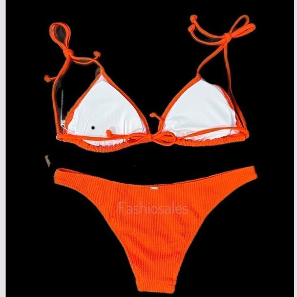 Victoria’s Secret Pink Swim Crinkle Triangle Bikini Top & Itsy bottom Set - Picture 10 of 11